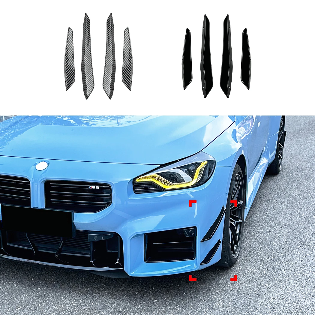 BMW M2 G87 2023-2025 자동차 앞 범퍼 윈드 나이프 스플리터 스포일러 카나드 에어 나이프 사이드 스커트 스포일러 서라운드 트림