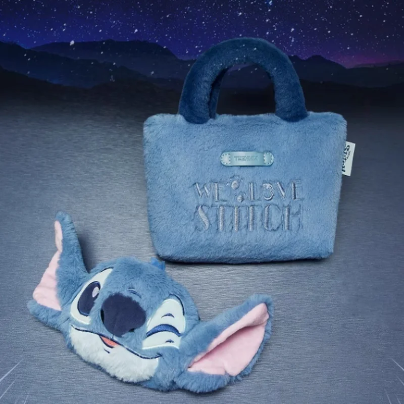 

Disney'S New Cartoon Cute Stitch Prominent Bag Plush Portable Small Square Bag One Shoulder Crossbody Bag Girl'S Birthday Gift