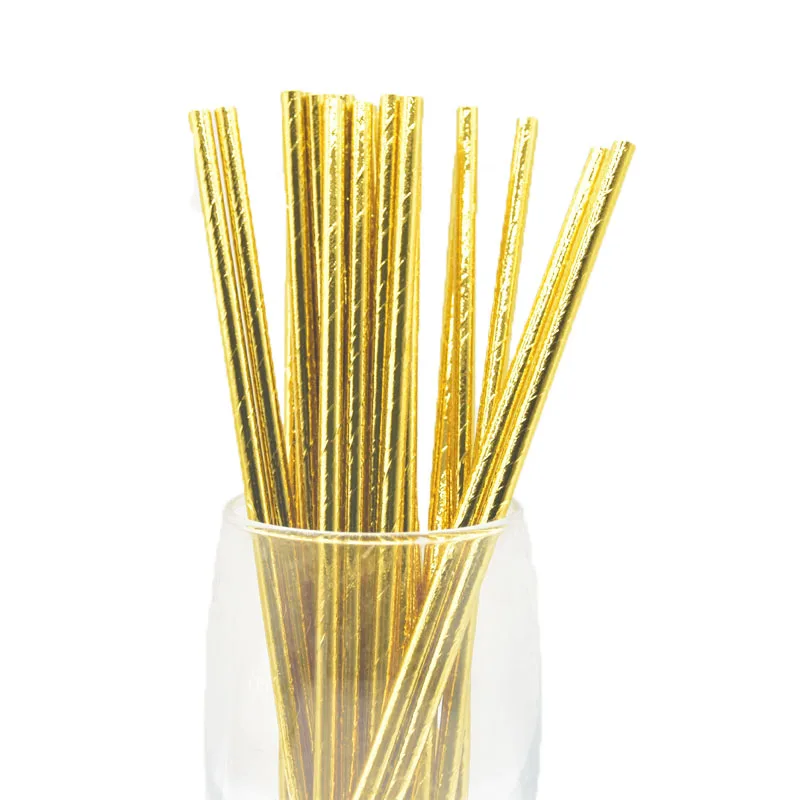 100 Pajitas De Papel Biodegradables Para Suministros De Fiesta