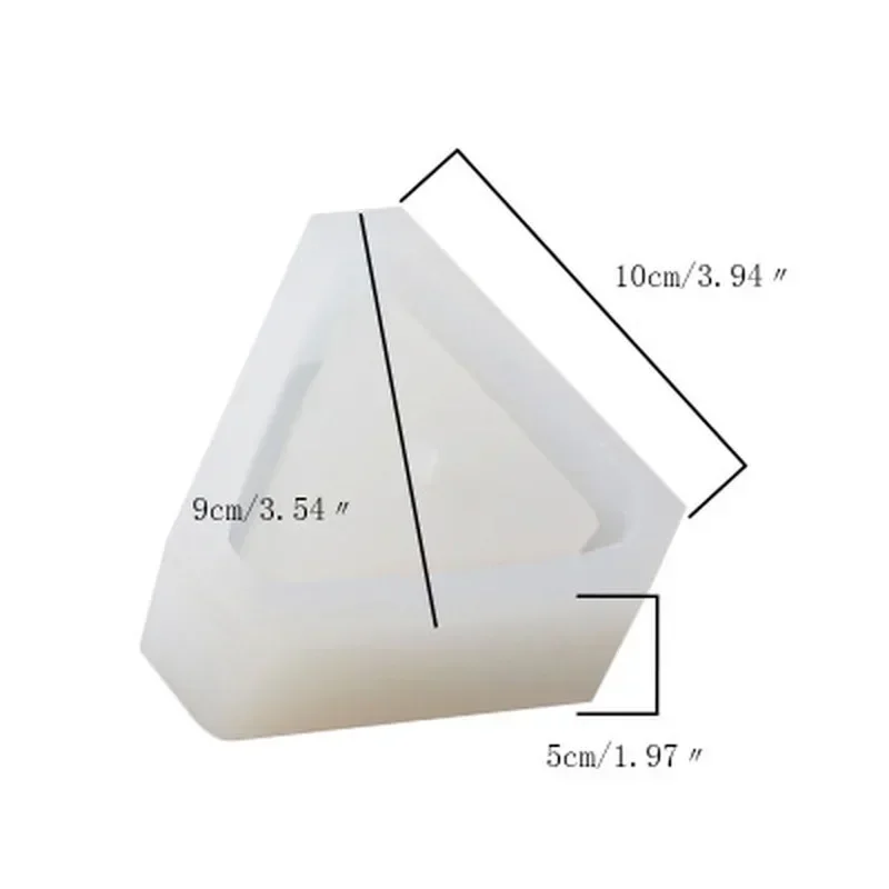 1pcs Triangle Concrete Silicone Mold Cactus Succulent Plant Pot Mold DIY Cement Clay Craft Casting Flower Pot Mold 3D Mold