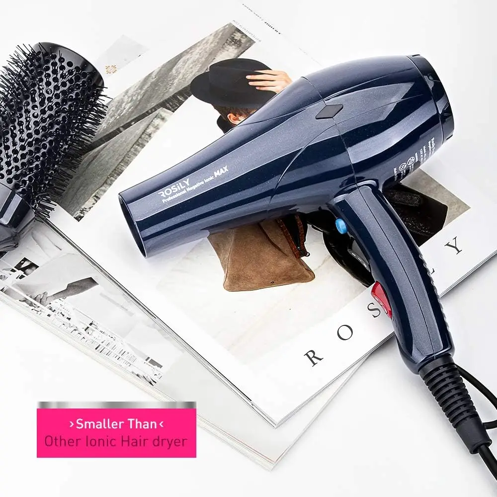 2200W Ionic Ceramic Hair Dryer Fast Drying Salon Quality Blow Dryer with Nozzle Attachments for Smooth Shine and