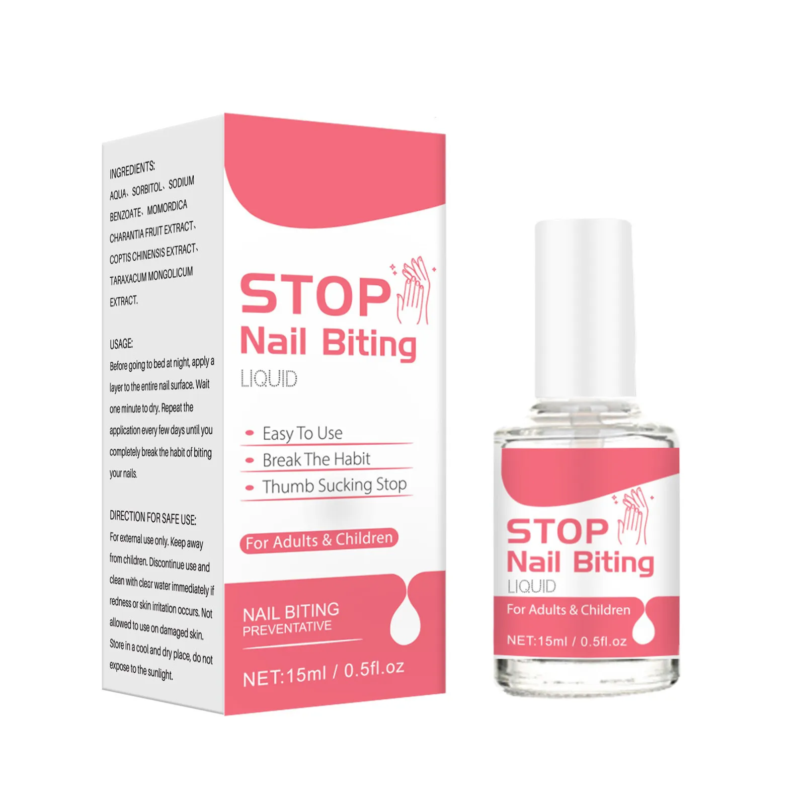 Stop Nail Bite Liquid Children Prevent Eating Fingernail Cuticle Non-toxic Healthy Sucking Thumb Bitter Water Anti Biting Liquid