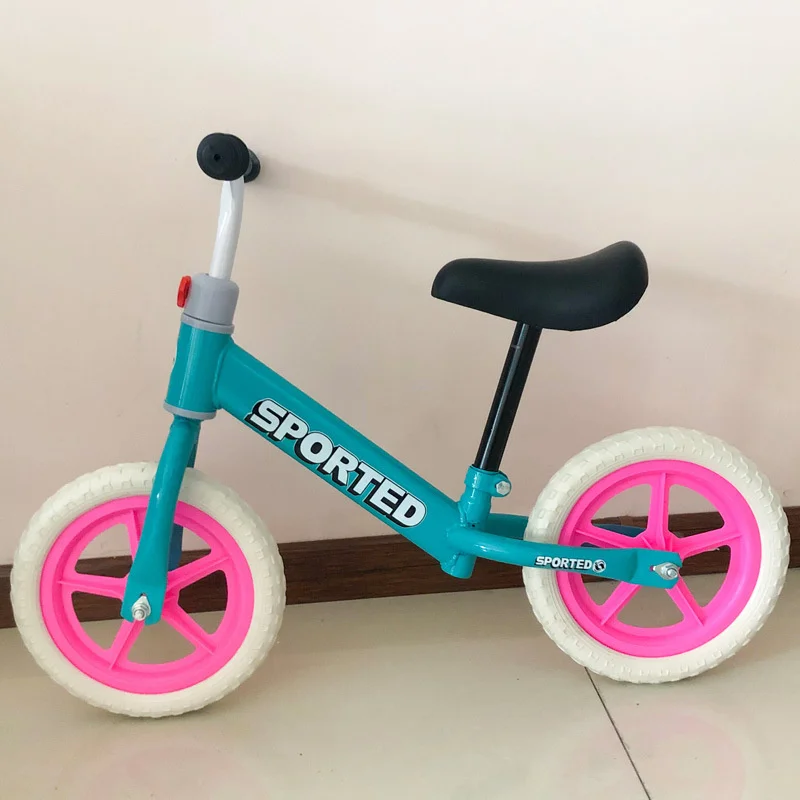 Bici Senza Pedali Per Bambini Da 12 Pollici Senza Pedali Scooter Per L'Apprendimento A Piedi Regolabile In Altezza Con Manubrio Girevole A 360 °