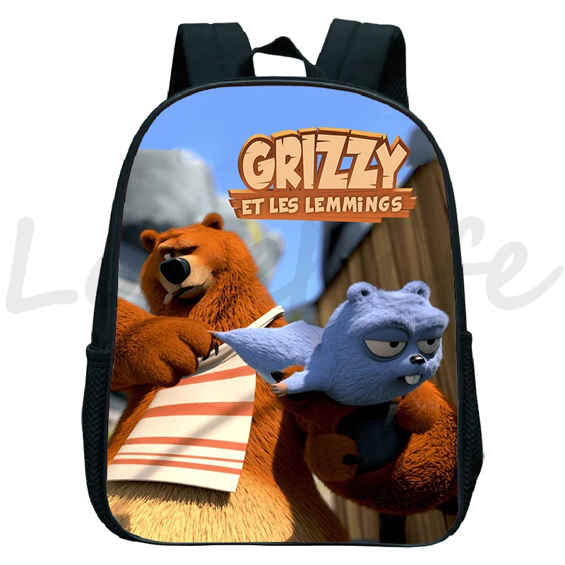 Criança grizzy e os lemmings mochila impermeável sacos do jardim