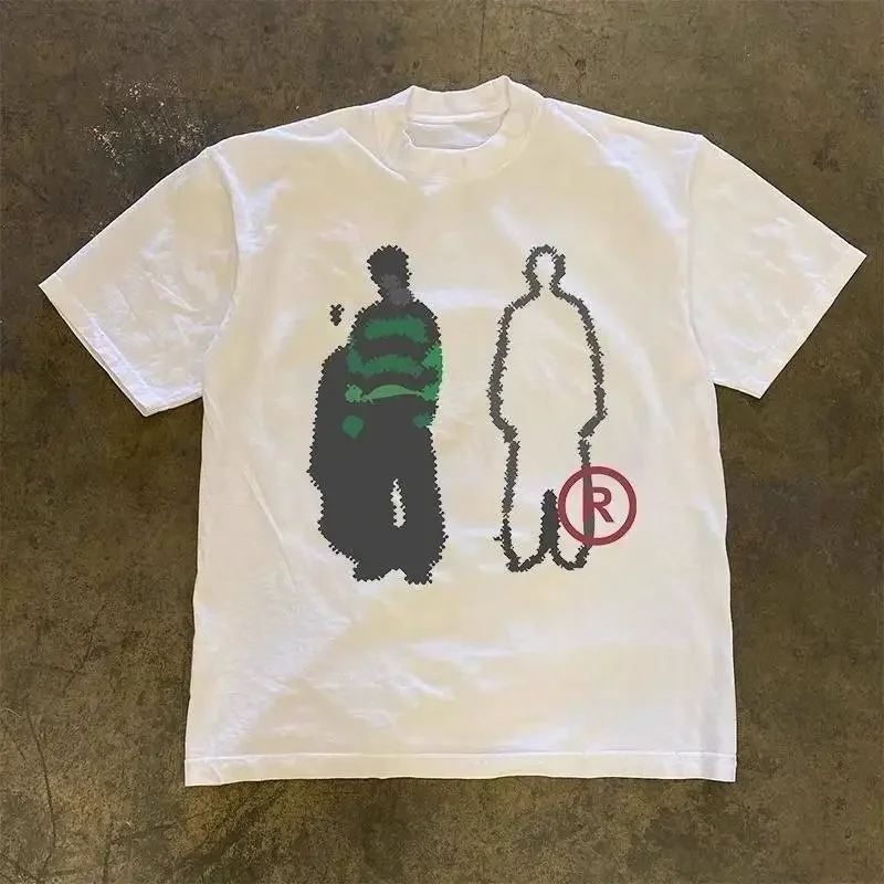 Y2K Men's T-shirt, Women's High-quality Cotton Retro Style Printed Casual Loose Streetwear, Cool Men's T-shirt, O-neck Top 2