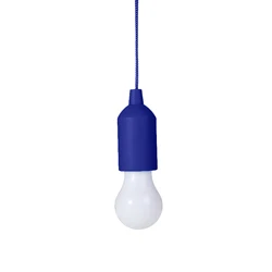 Portable LED Pull Cord Light Bulb for Home and Garden Decor (BLue Warmwhite)