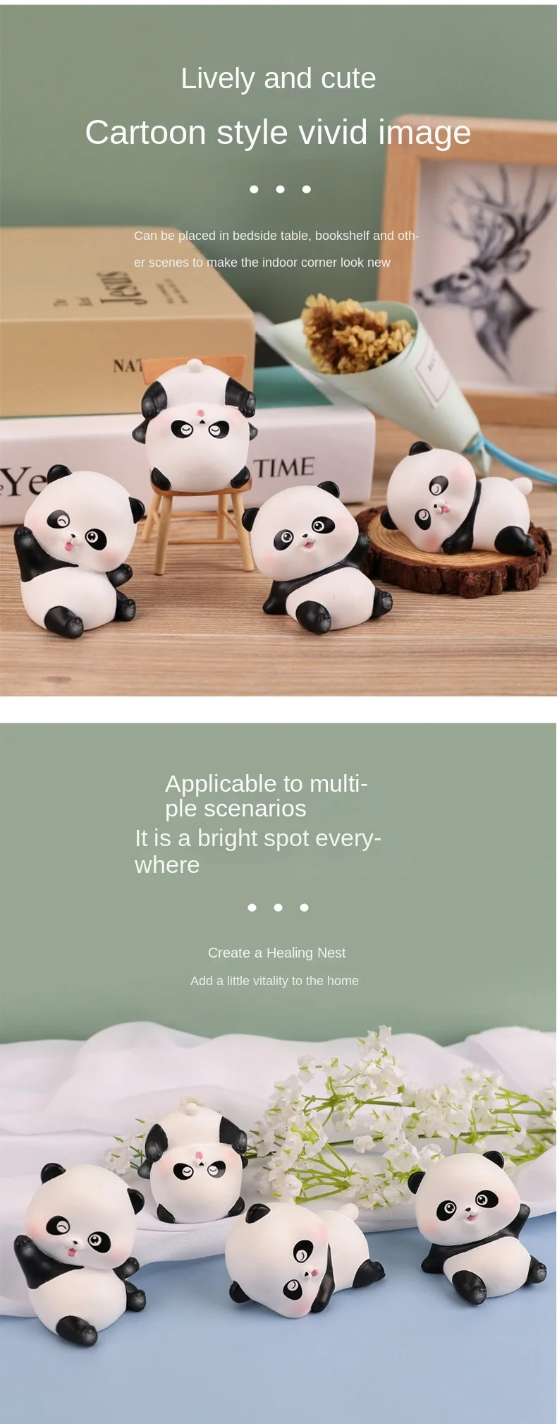 Miniature Panda Sculpture