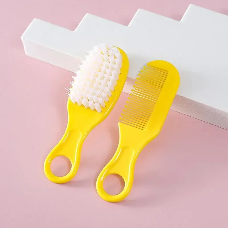 Baby Hairbrush Comb Portable Newborn Infant Toddlers Soft Hair Brush Head Massager Comb Set Baby Kid Hair Care Supplies hair brush comb baby hair comb