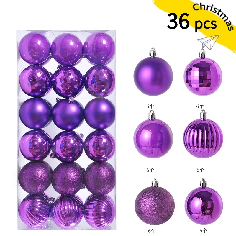 thumbnail image 1 of 36pcs Christmas Balls Christmas Tree Ornaments Ball Xmas Hanging Tree Pendants Home Party Decor 2024 New Year Gift Noel Navidad, 1 of 5