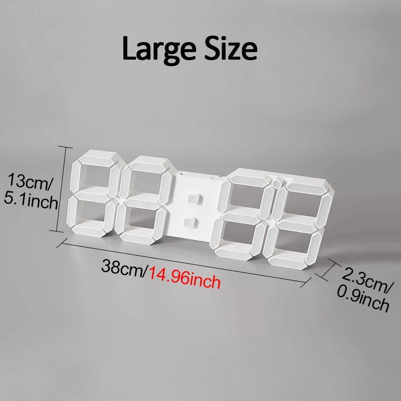 3D LED Digital Wall Clock with Remote Control Alarm Time/Date/Temp Display Wall&Table Modern Design wall clock digital wall clock