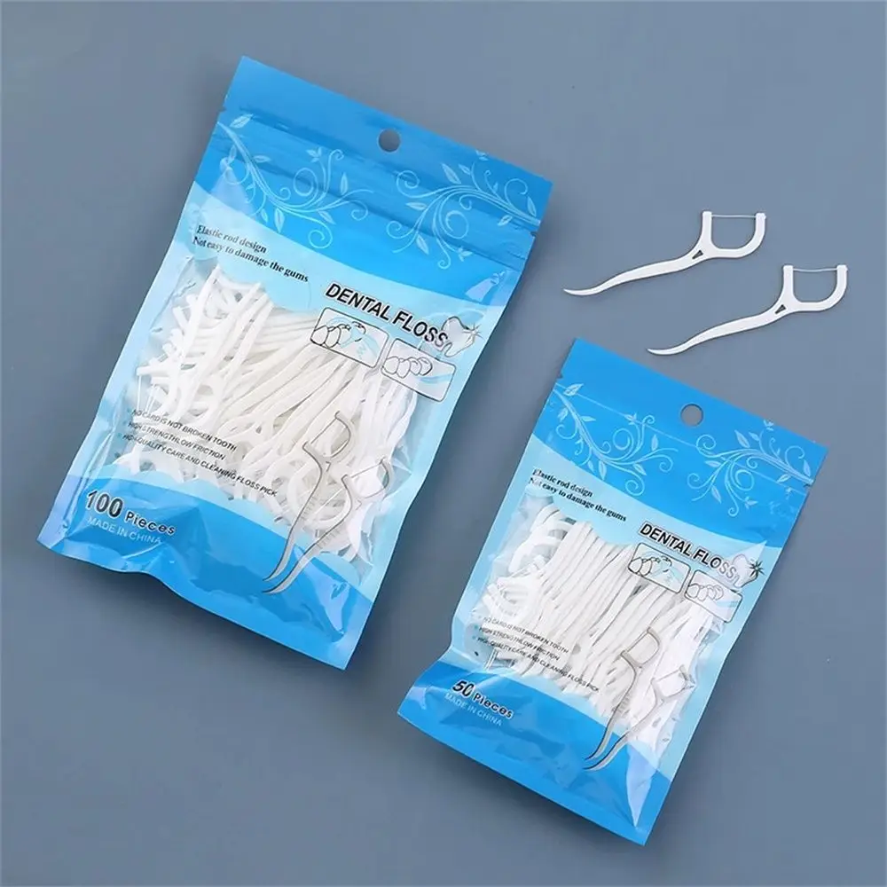 

50/100Pcs Practical Brush Toothpicks Portable Interdental Oral Hygiene Care Teeth Stick Dental Floss Teeth Cleaning
