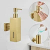 304 Brushed Stainless Steel Manual Soap Dispenser Wall Mounted Golden Black Square Round Soap Dispenser for Hotel Bathrooms 1