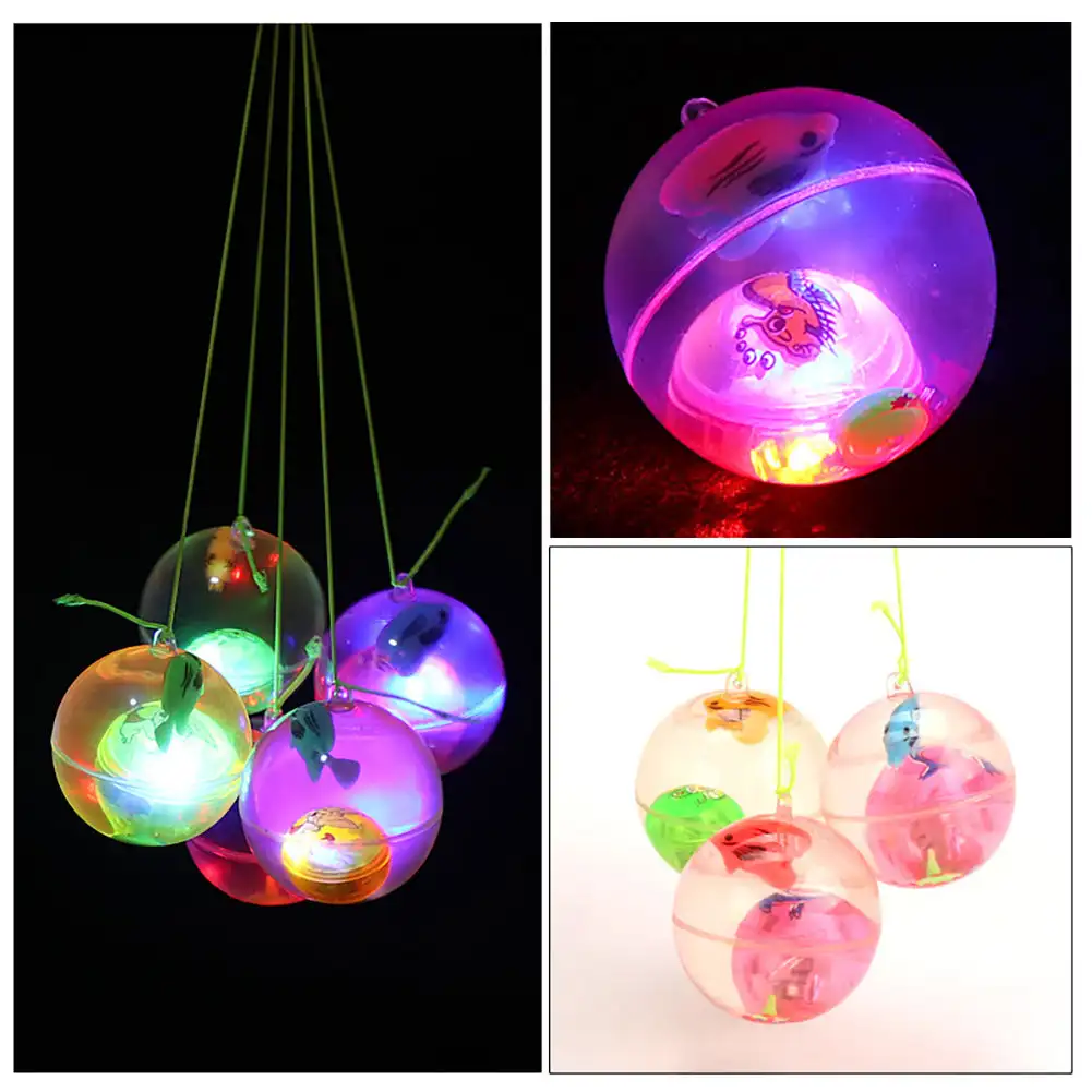 Colorful Flash Jumping Ball Children Luminous Toys Glowing Bouncy Ball Kids LED Glitter Elastic Ball Outdoor Fun Lato Toys 6