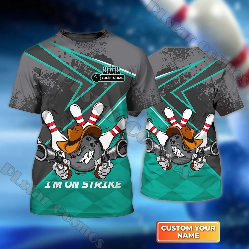 Sommer Neueste Mens t shirt Personalisierte Name Bowling Team 3D Volle Gedruckt Unisex Casual T-shirt Geschenk Für Bowling Liebhaber DW206 – Detail 11