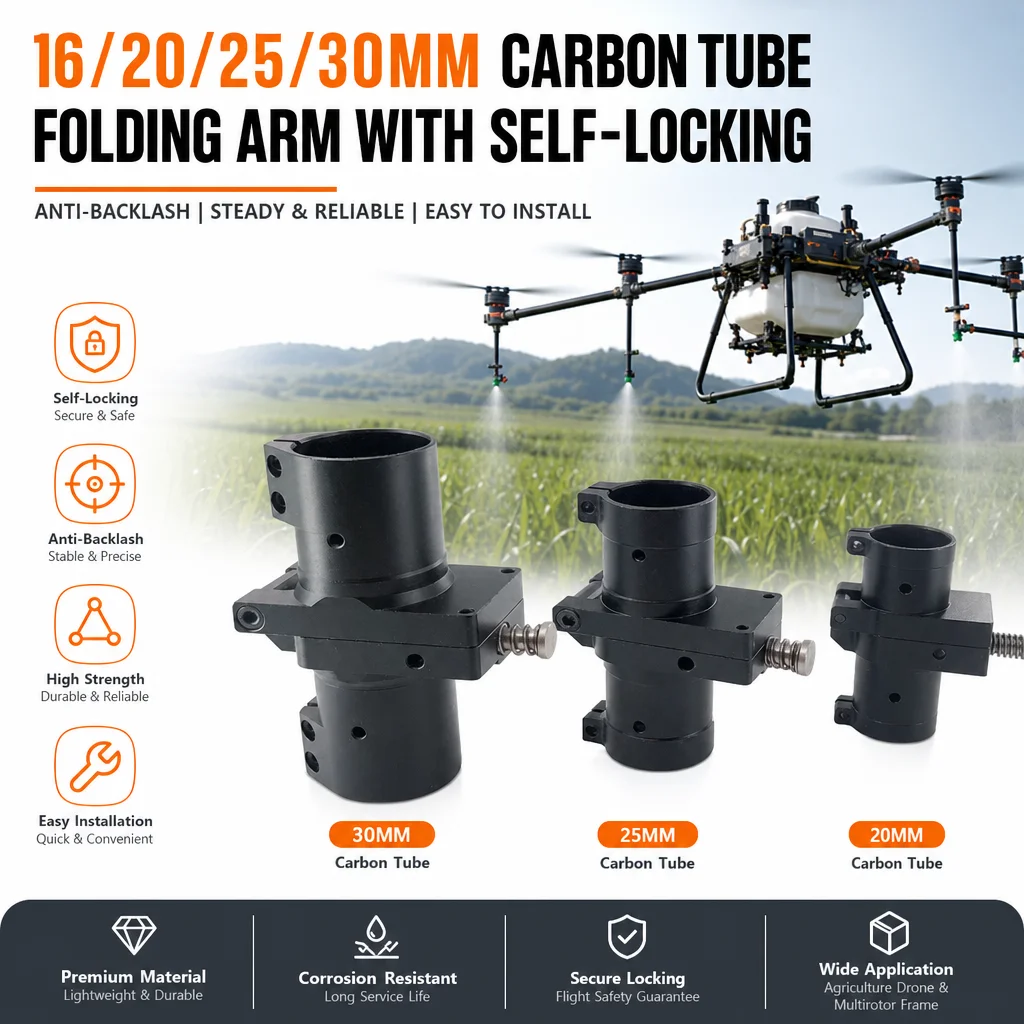 Bras pliant carbone 16-30mm pour drone agricole pulvérisateur