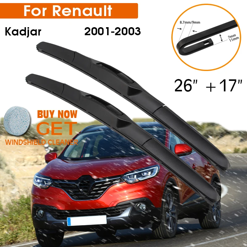 CarWiperBladeForRenaultKadjar20152017WindshieldRubberSilicon