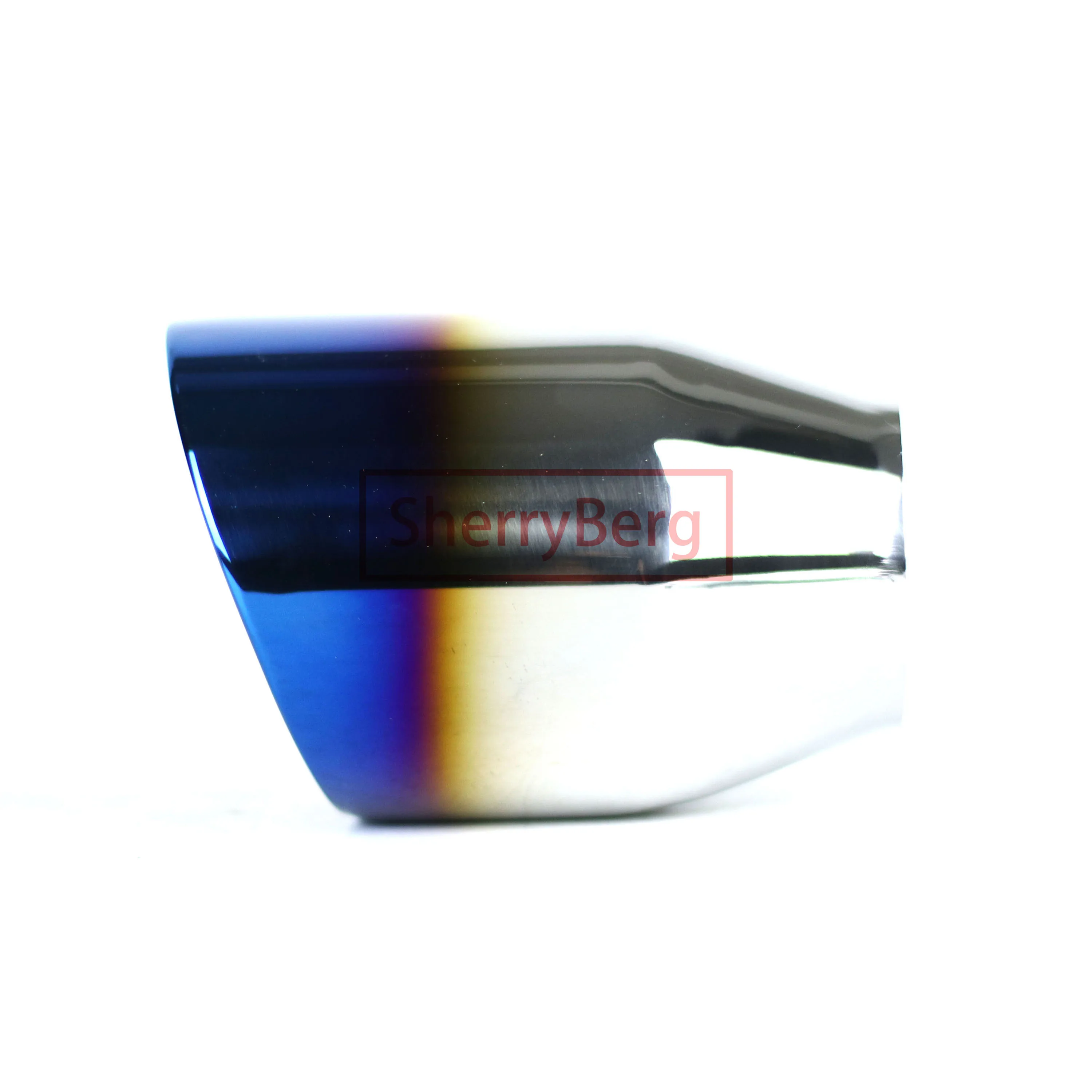 

SherryBerg Modified Car Rear Tail Throat Liner Car Auto Round Exhaust Pipe Neo Blue Muffler Tip Stainless Steel Top Qulity