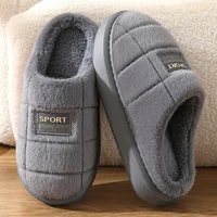 Mens  Cozy Memory Foam Scuff Slippers Casual Slip On Warm House Shoes Indoor/Outdoor Slippers Fluffy Bedroom Men Shoes 1