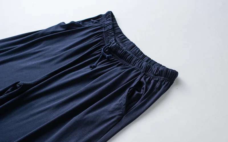Sommer-Pyjama für Herren, neue lockere Pyjamahose für Männer, Baumwolle, lässige Schlafkleidung, Shorts, Heimkleidung, Nachtwäsche, Hose für Männer – Detail 9