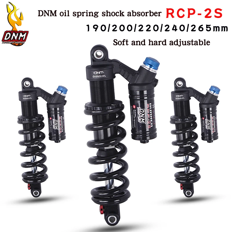 

DNM RCP-2S Mountain Bike Rear Shock Absorber190mm/220/240/265mm 750LBS Spring Soft Tail For AM/FR/DH/MTB Bicycle Shock