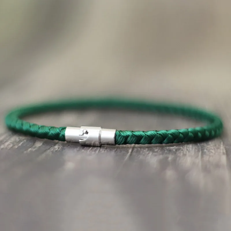 Neues minimalistisches Kielseil-Armband für Herren, Güteklasse A, 4 mm, glückliches rotes Fadenarmband, 5 Farben, Freizeit, vielseitiges Zubehör, Pulseria Homme – Detail 7