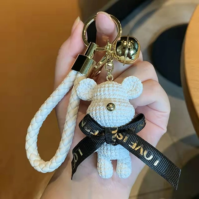 Luxury Keychain With Bear Lanyard for Bag Luggage Car Keys 