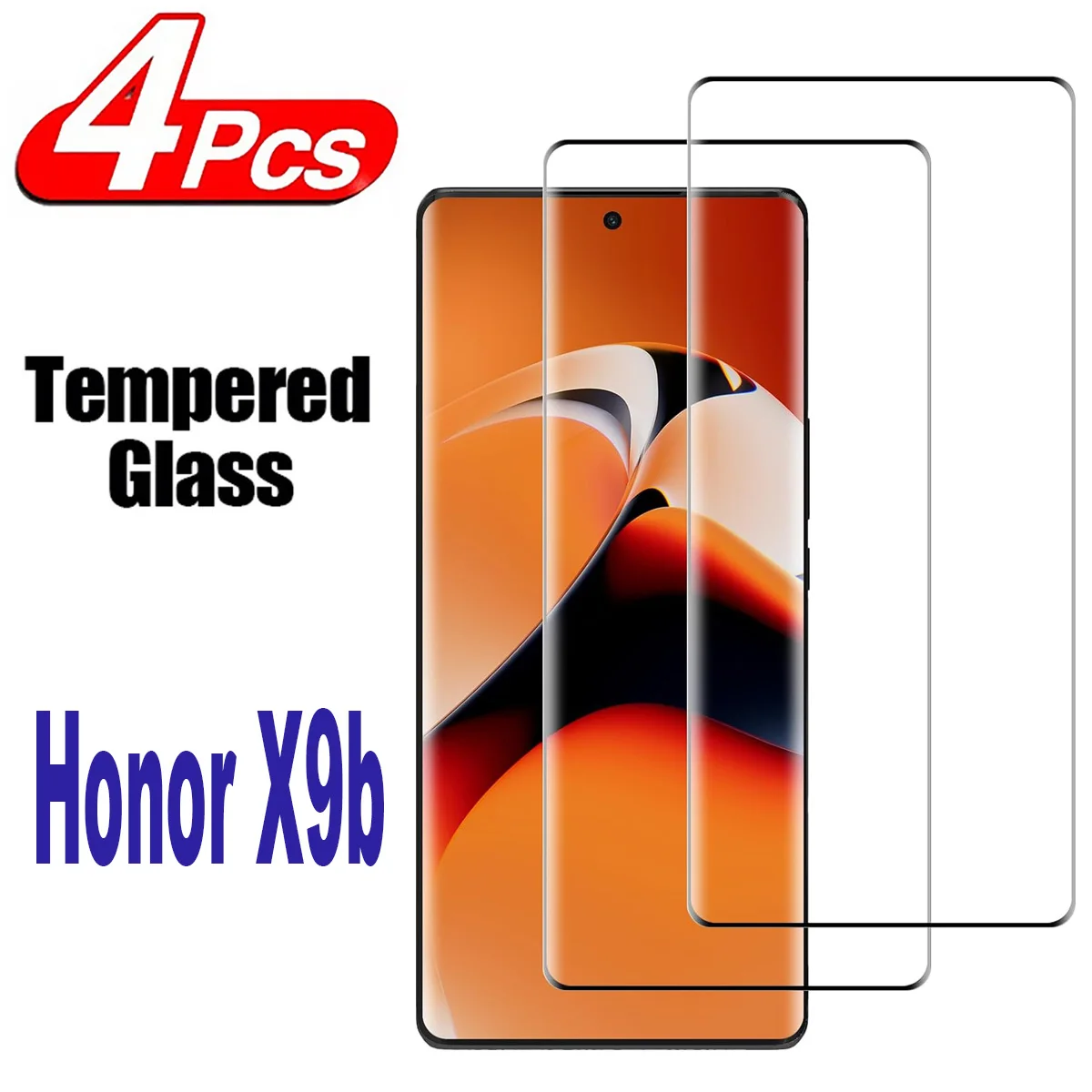 

2/4Pcs 3D Tempered Glass For Huawei Honor X9b X9a Magic 5 Lite Curved Screen Protector Glass