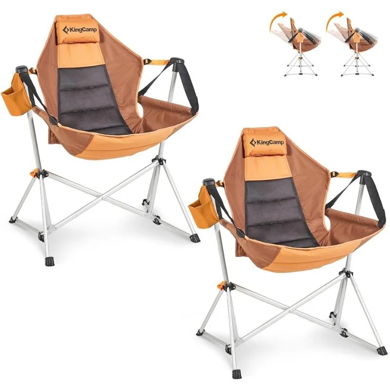 

KingCamp Hammock Camping Chair Swinging Rocking Chair for Adults Portable Folding Chair Hold Up to 264lbs Carrying BagCup Holder