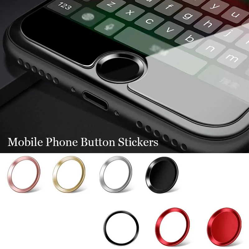 Autocollant pour bouton d'accueil, 5 pièces, pour iPhone 8 7 6S, touche d'identification tactile sensible, protecteur Anti-transpiration pour iPad, Support d'empreintes digitales Ultra mince