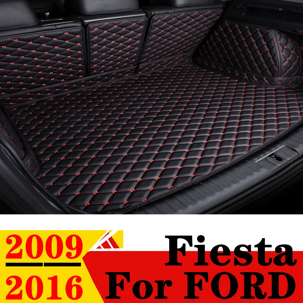 

Car Trunk Mat For FORD Fiesta 2016 2015 2014 2013 2012 2011 2010 2009 Rear Cargo Cover Carpet Liner Tail Parts Boot Luggage Pad