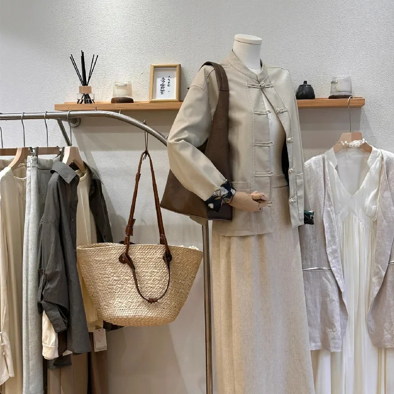 Handmade Women's Handbags big  Woven Female Shoulder Bag Summer Straw Beach Bags Shopper Baskets Bohemian Rattan Tote Bag