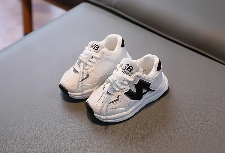 Chaussures de sport coréennes en cuir pour enfants, nouvelle collection printemps-automne, semelle souple pour garçons et filles_voghion.com