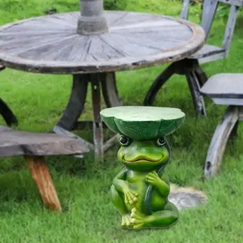 Frog Garden Bench Statue, stool 1