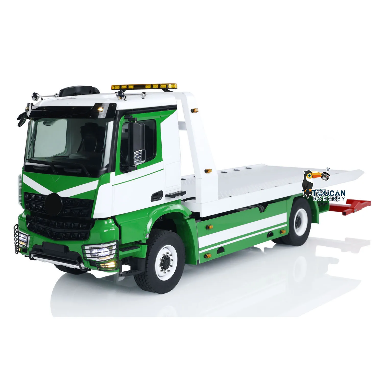 1:14 4X4 JDM RC Hydraulic Tow Truck Remote Control Flatbed Wrecker DIY Painted Car Vehicle Light Sound PL18 Radio Model Toys 3