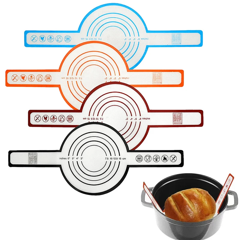 Silicone Non-Stick Bread Kneading and Transfer Pad with Long Handle – Heat-Resistant Bakery Tool