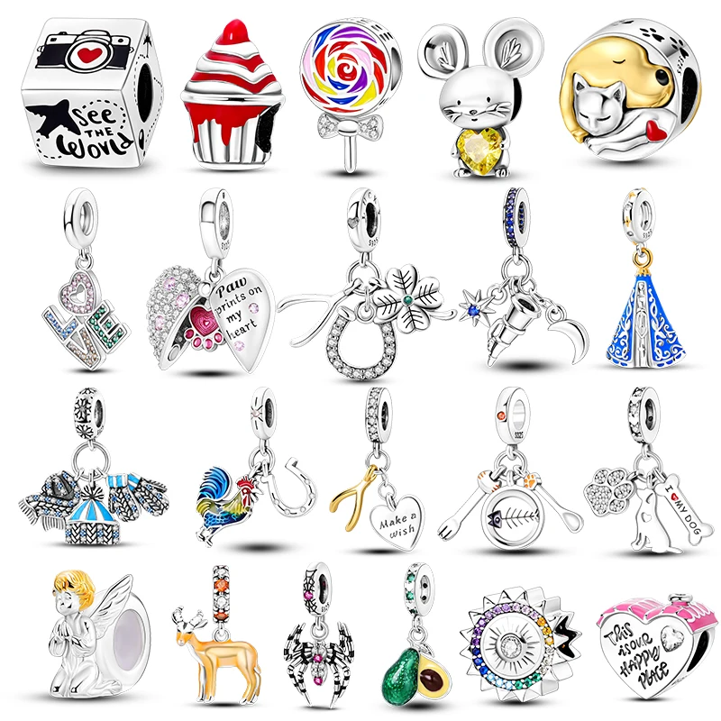 

2023 New Charm 925 Sterling Silver Love Heart Girl Boy Beads Bead Fit Original Pandora Bracelet Snake Chain Beaded Women Gift