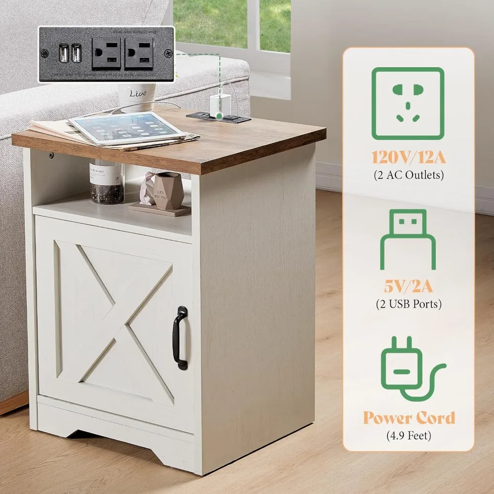 5-Piece Set 63" TV Stand with 26" Fireplace, 40" Coffee Table, 2 End Tables with Charging Station & USB Ports,Living Room Table