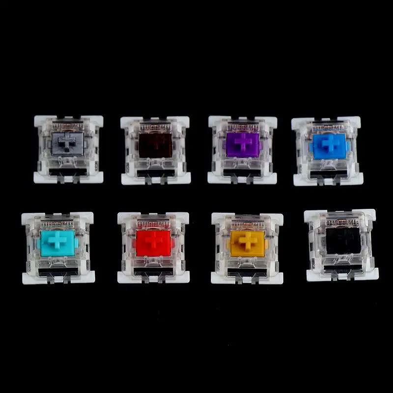오테뮤 기계식 키보드 스위치, 클릭키 선형 촉각 사일런트 스위치, RGB LED SMD 게임 호환 MX 스위치, 3 핀, 10X