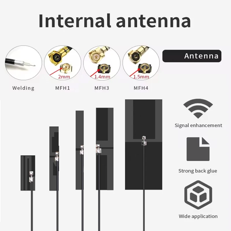 10PCS Dual Band FPC 2.4G 5.8G High Gain Antenna Flexible Adhesive FPC PCB Zigbee Bluetooh Internal Omni WiFi Aerial SMA U.FL