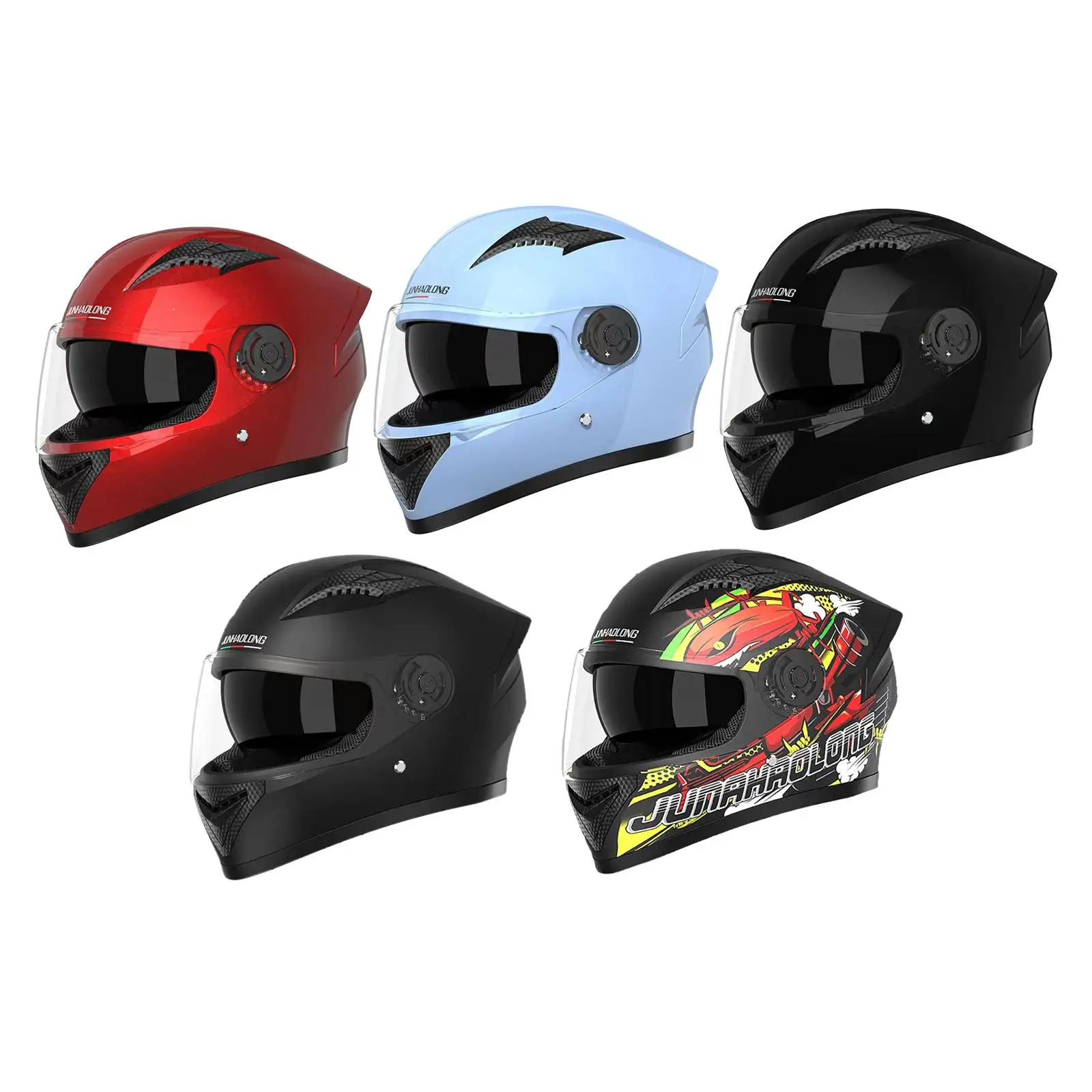 Motorcycle Full Face Helmet Lightweight Anti Fog Dual Visors for Motorbike Accessories Snowmobile Moped Motocross Men Women