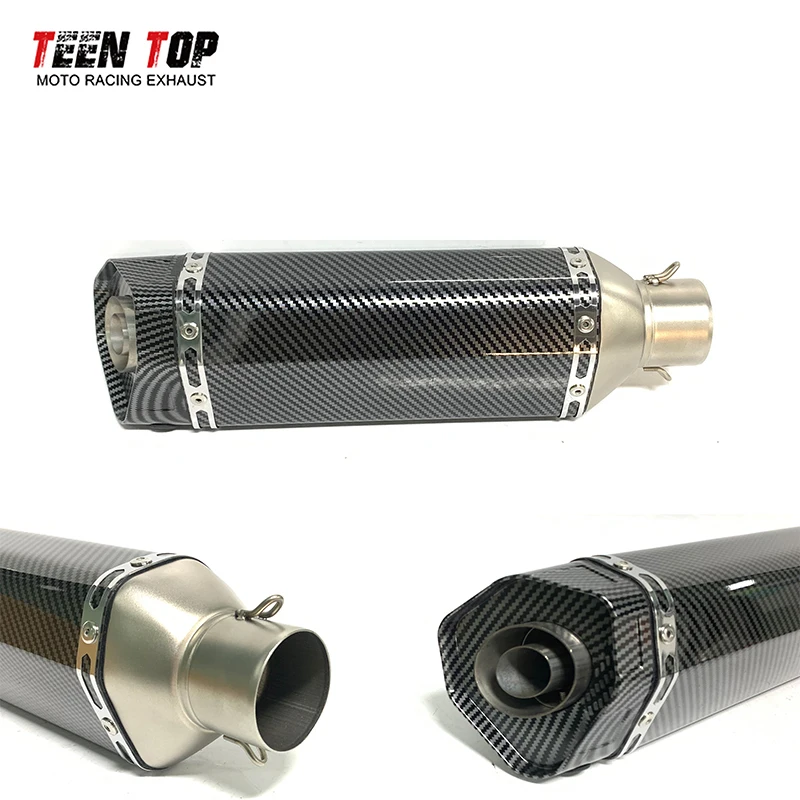 51mm Escape Moto Tube Motorcycle Exhaust Muffler with Db Killer AK 370mm Moto Bike Muffler Stainless Steel Motorcycle Muffler - Image 5
