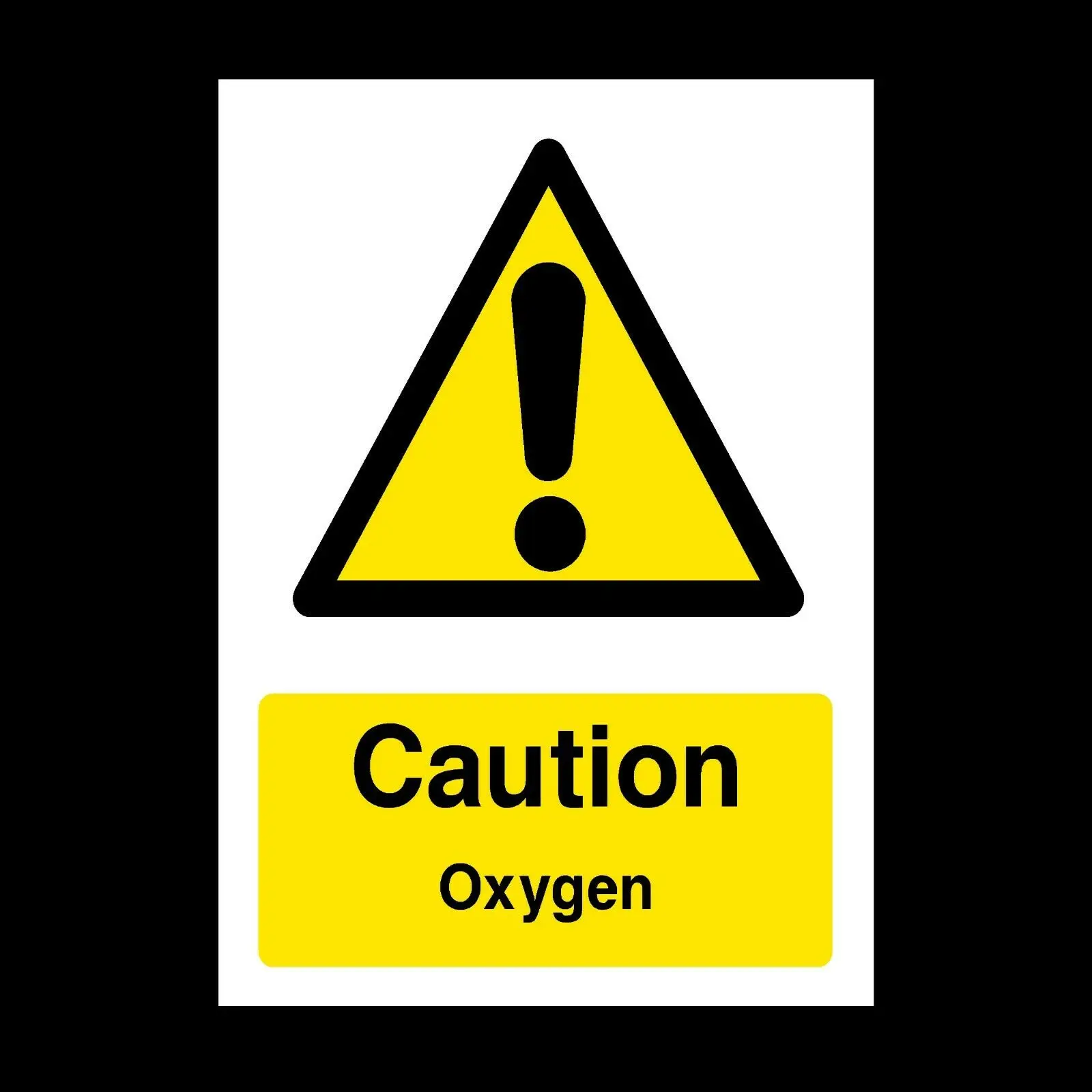 Attenzione Segnale O Adesivo In Plastica Rigida Per Ossigeno A6 A5 A4 Decalcomania Adatto Per Centri Commerciali, Magazzini, Scuole, Fabbrica, Moto