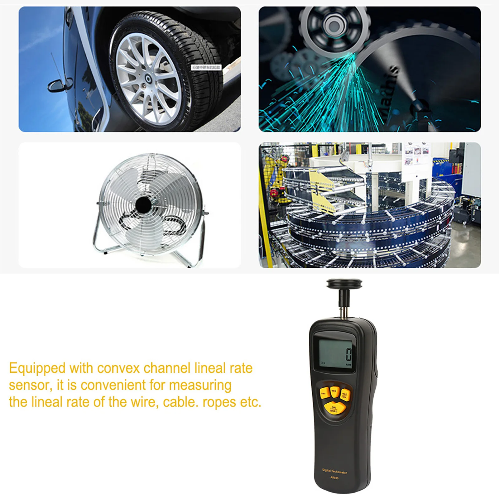 SMART SENSOR 0.5~19999 RPM Contact Digital Tachometer Rotation Meter with LCD Backlight Display tachometer gauge engine tachometer tachometer meter