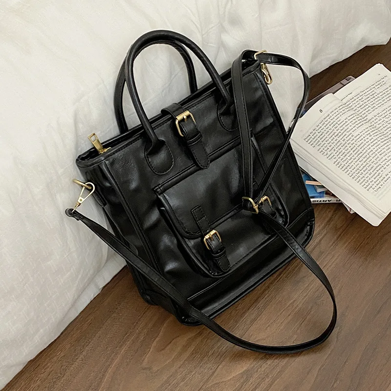 Women's One Shoulder Crossbody Bag Handbag Large Capacity Fashionable Retro High End New Minimalist and Multifunctional
