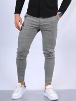 Customizable Mens Casual Plaid Pants Trousers MCK412015 1