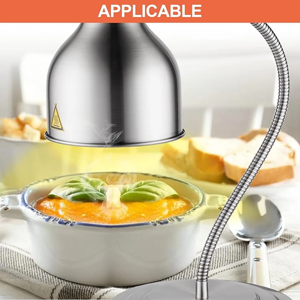 DW1 Food Heat Lamp Commercial Food Warmer Lamp Food Service Restaurant Retractable Heat Lamp Heating Lamp for Food Warming 3