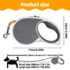 5M/ 3M reflective strip automatic retractable durable dog leash, one-button multi-function, suitable for dog walking and running 3