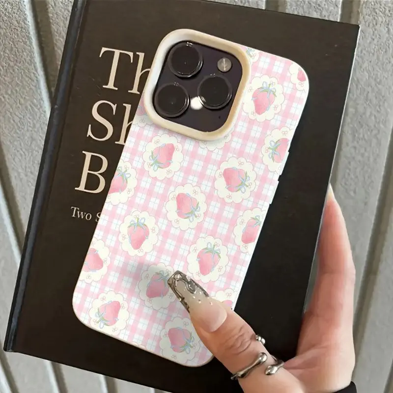 Strawberry Pattern Phone Case - Vibrant & Durable Cover