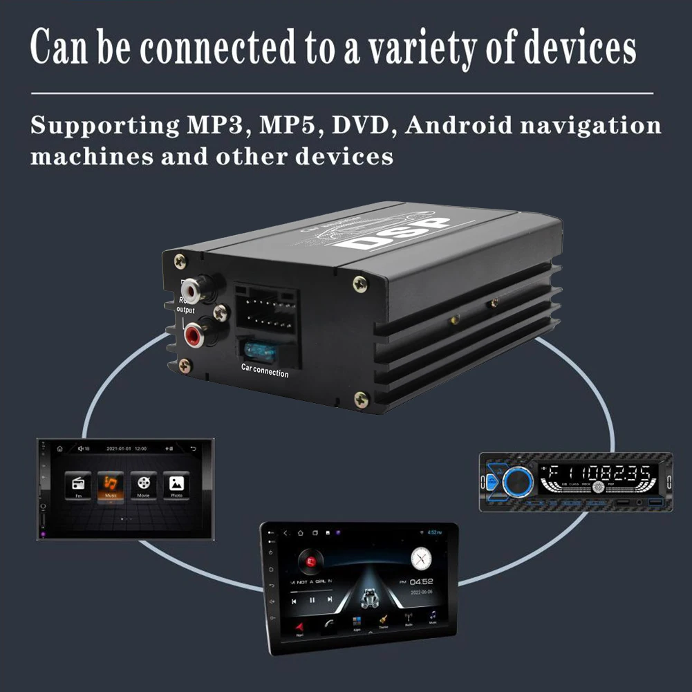 4x50W Car DSP Digital Audio Processor 4 Channel DSP Car Power Amplifier Car DSP Amplifier for Car Audio Enhancement