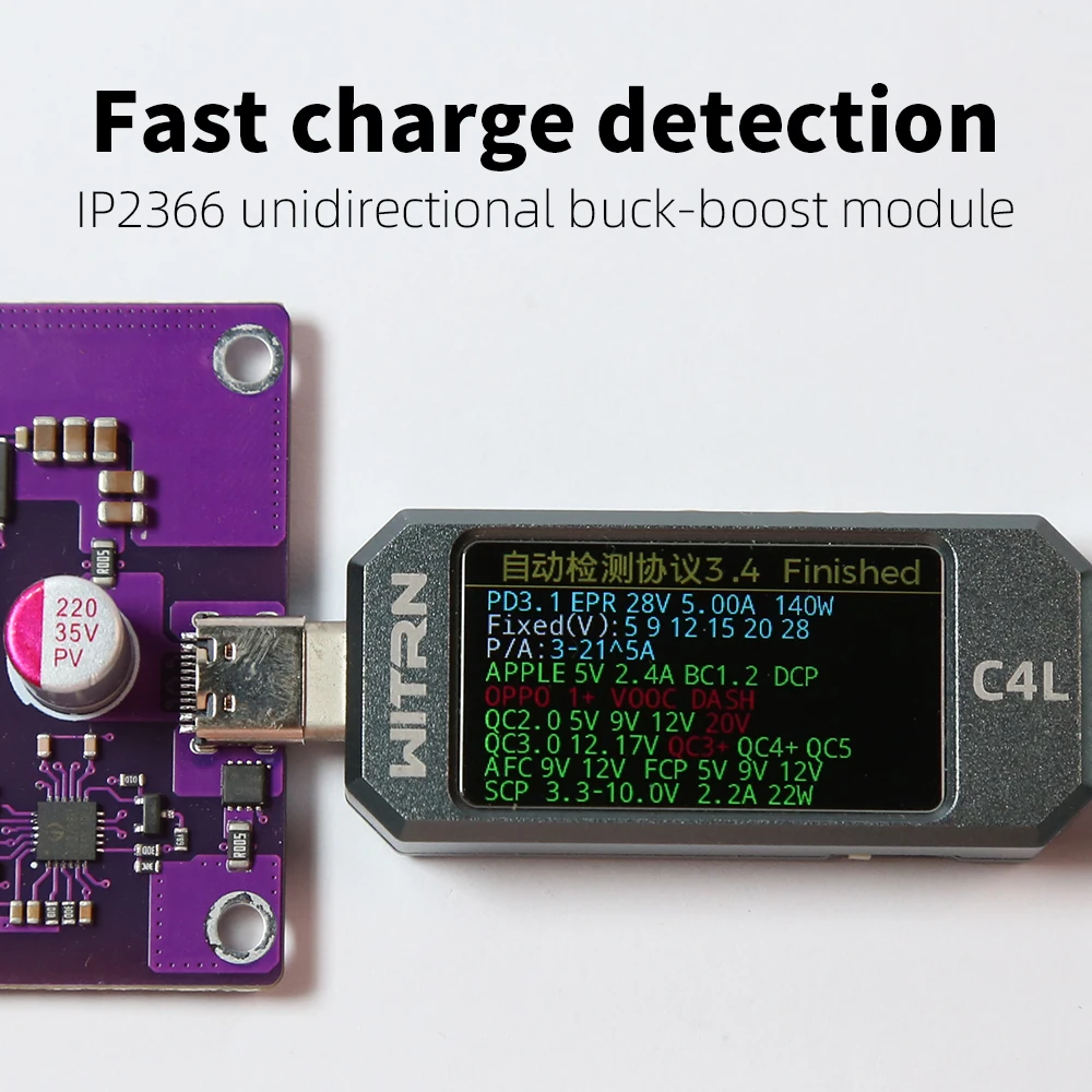 PD3.1 140W DIY Power Bank Motherboard 2S/3S/4S/5S/6S Switchable IP2366 Bidirectional Boost Li-battery Pack Fast Charging Module